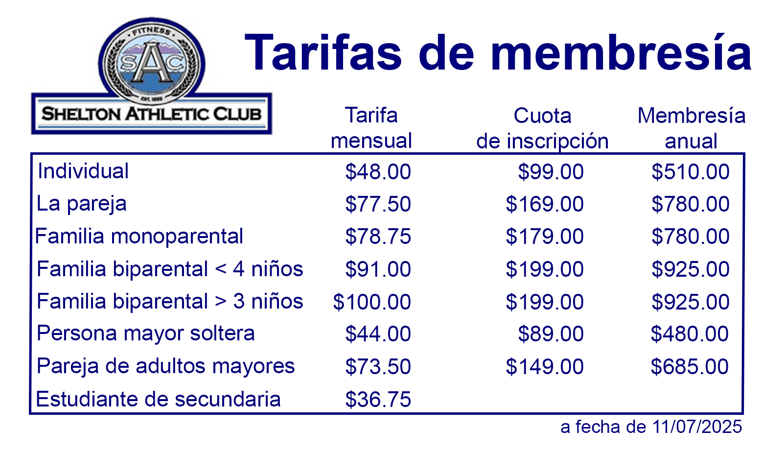Membership Rates